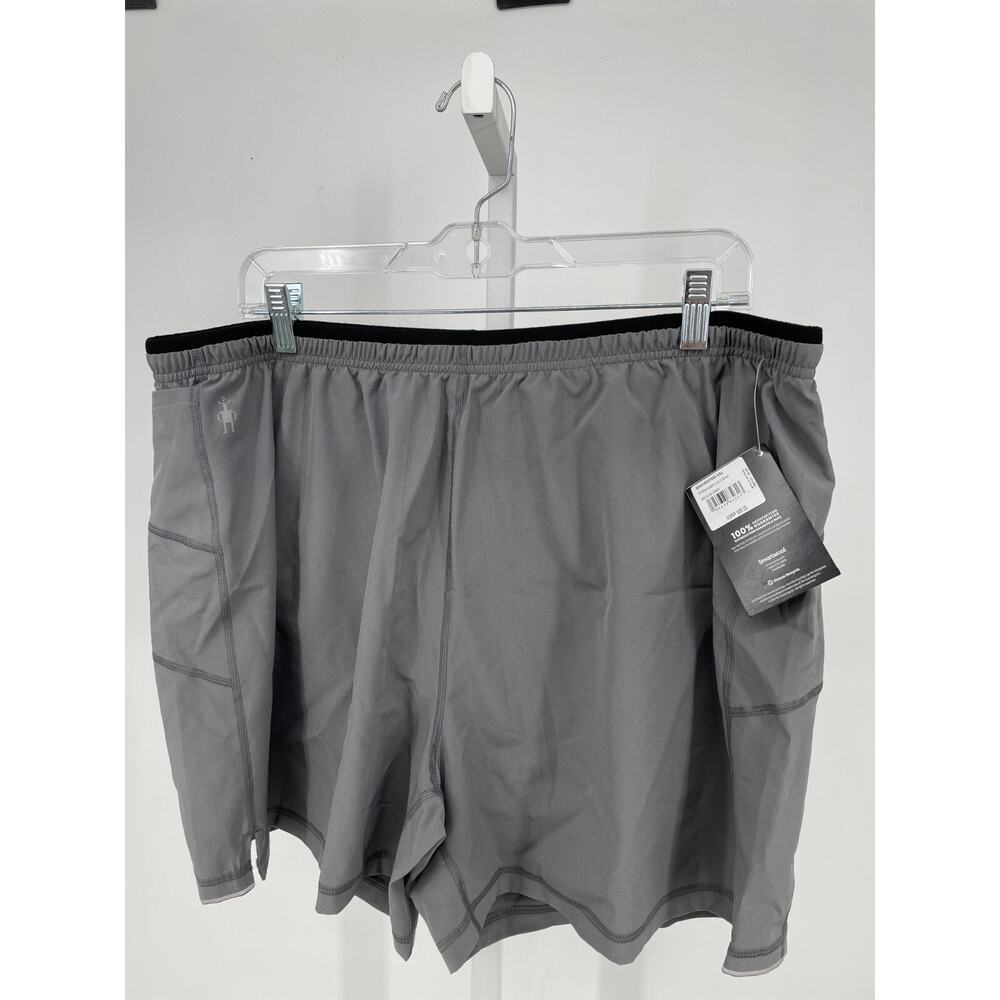 SmartWool Mens MerinoSport Lined 5 Shorts 2XL Gray Stretch Hiking Trail Trekking